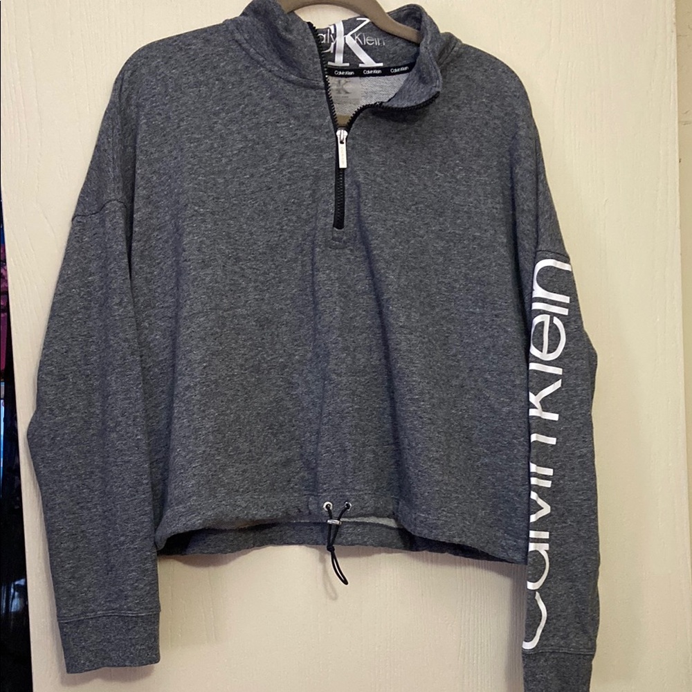 Calvin Klein Gray Quarter-Zip Pullover